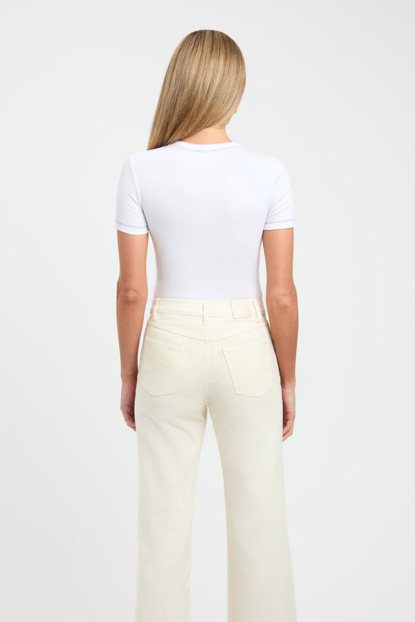 Kookai Contrast Tee White