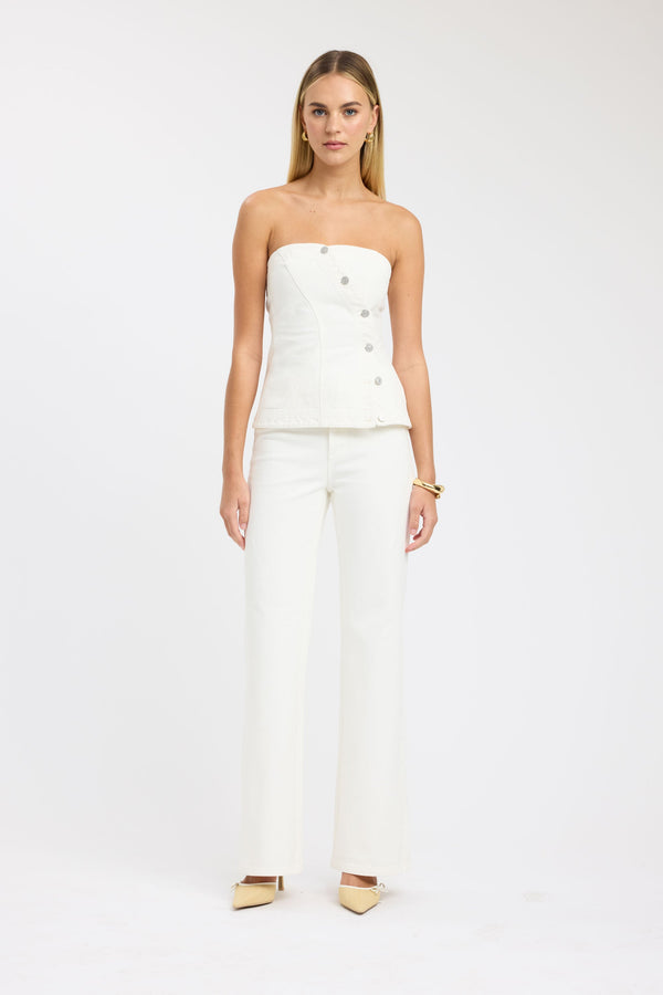 kookai Cooper Corset Top Off White