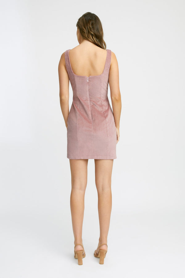 Kookai Corduroy Mini Dress Dusty Pink