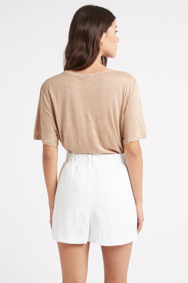Kookai Core Linen Tee Acorn