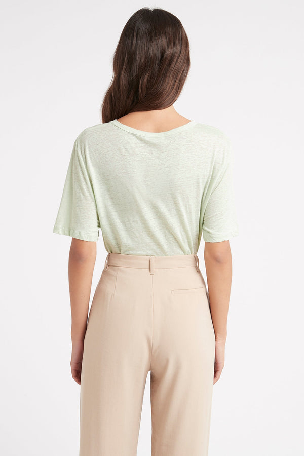 Kookai Core Linen Tee Cool Mint