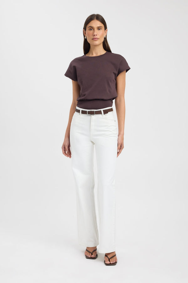 kookai Cosmo Tee Dark Chocolate