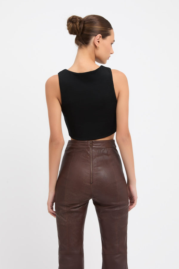 Kookai Cove Crop Black