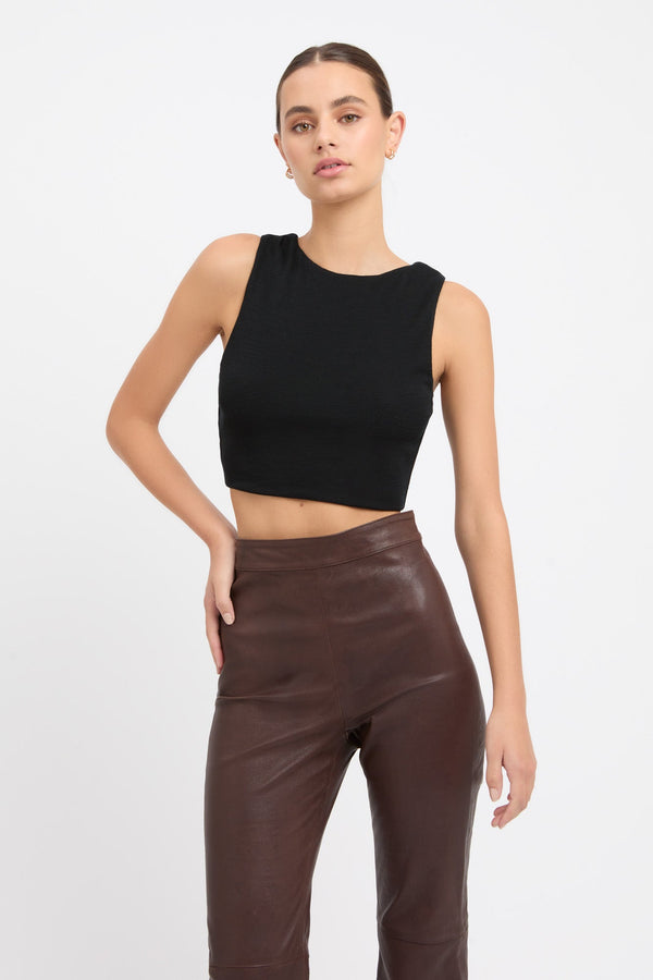 kookai Cove Crop Black