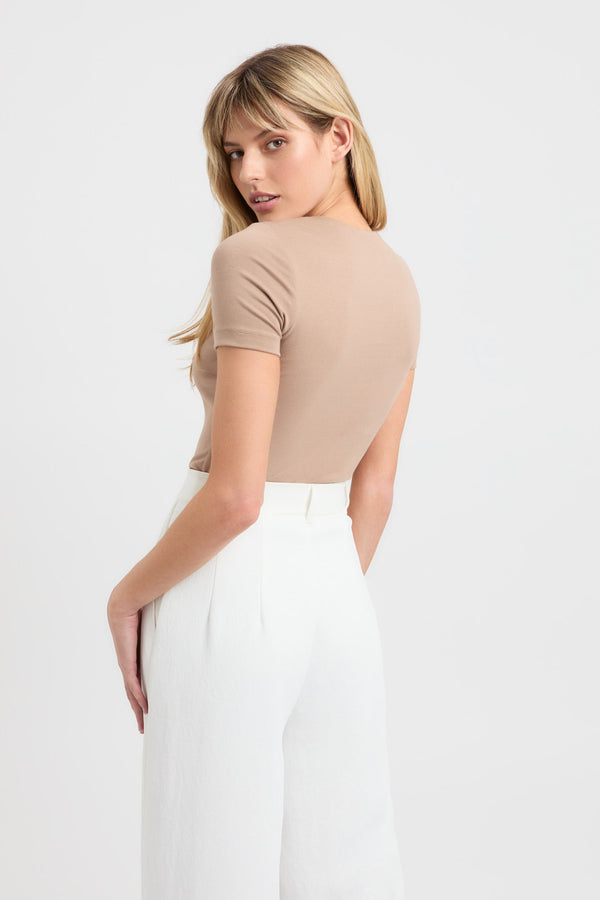 Kookai Cruiser Crew Tee Toasted Birch