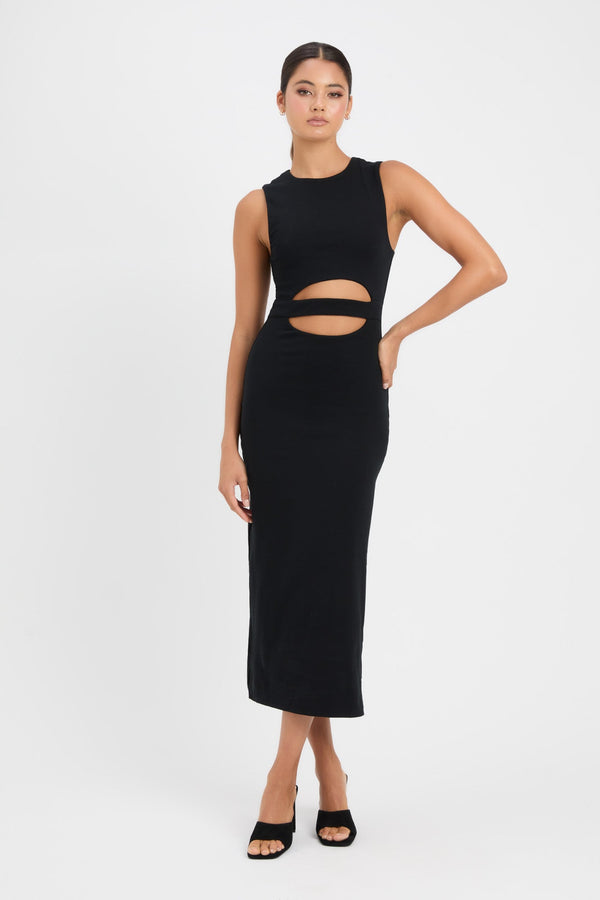 kookai Cruz Midi Dress Black