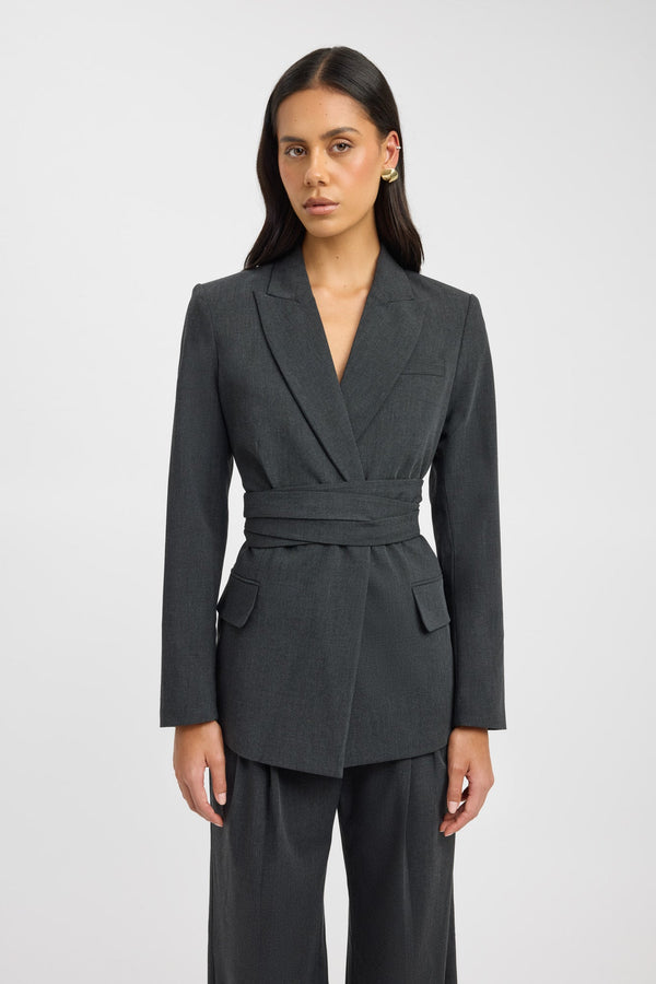 Kookai Dallas Blazer Dark Grey Marle