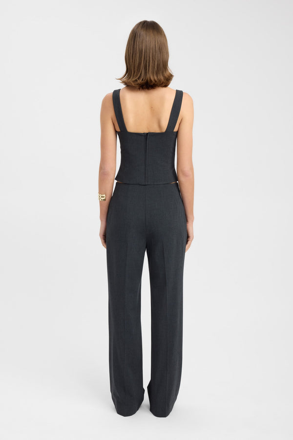 Kookai Dallas Corset Top Dark Grey Marle