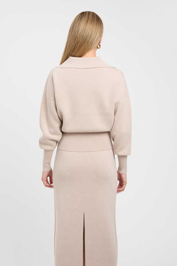 Kookai Dalton Polo Jumper Almond Marle