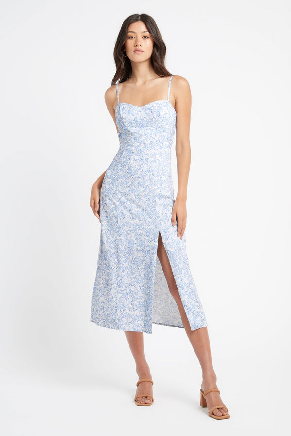 kookai Darcy Split Midi Dress Multi