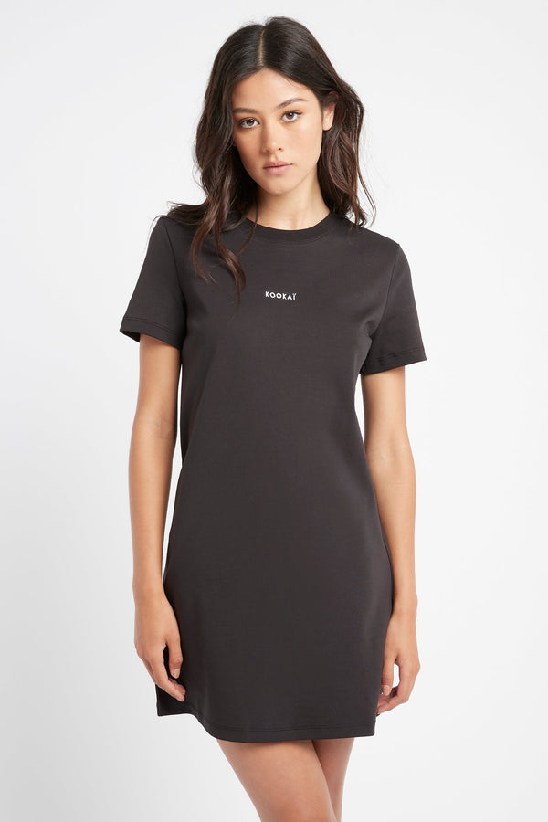 Kookai Dawson Tee Dress Black