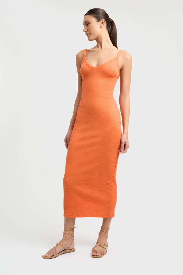 Kookai Dayton Dress Citrus Orange Marle