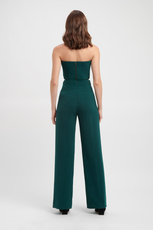 Kookai Delta Full Leg Pants Deep Green