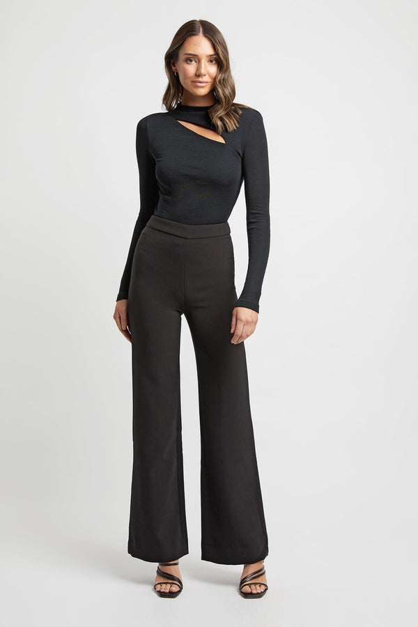 kookai Delta Long Flare Pants Black