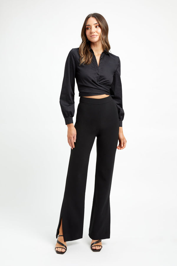 kookai Delta Split Leg Pant Black