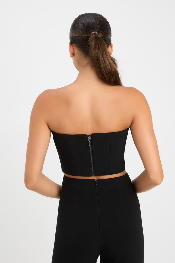 Kookai Delta Strapless Top Black