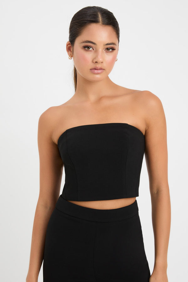 kookai Delta Strapless Top Black