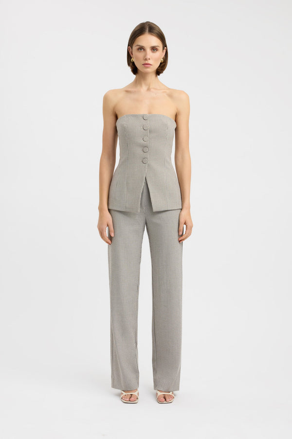 kookai Denver Strapless Button Top Multi