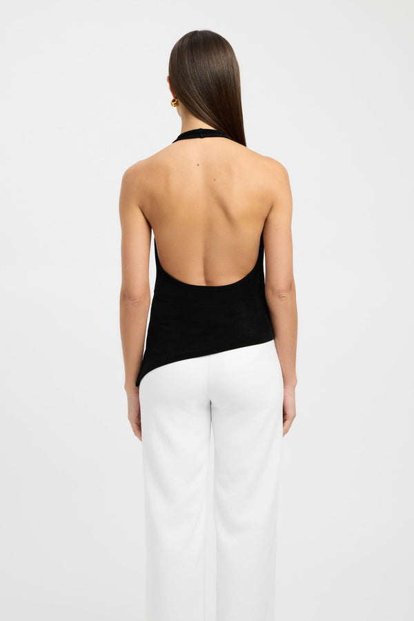 Kookai Dianna Drape Top Black