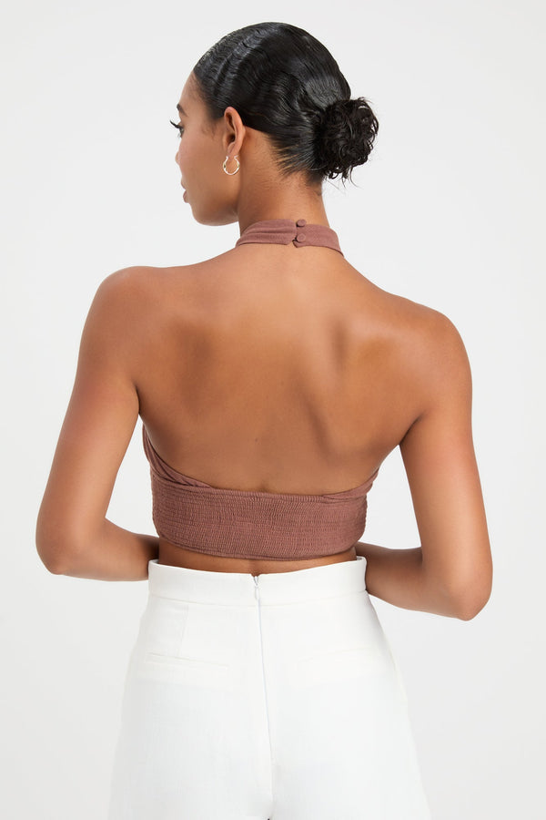 Kookai Dixon Cross Crop Mocha