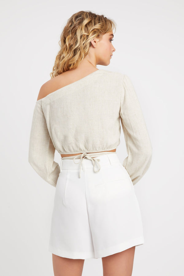 Kookai Dixon Tie Top Natural Sand