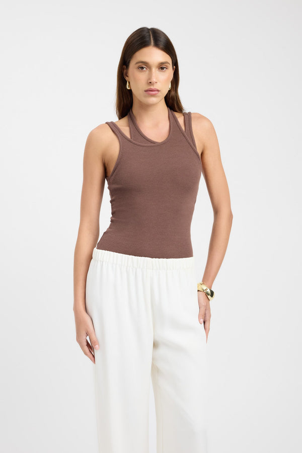 Kookai Dollie Tank Maple Brown