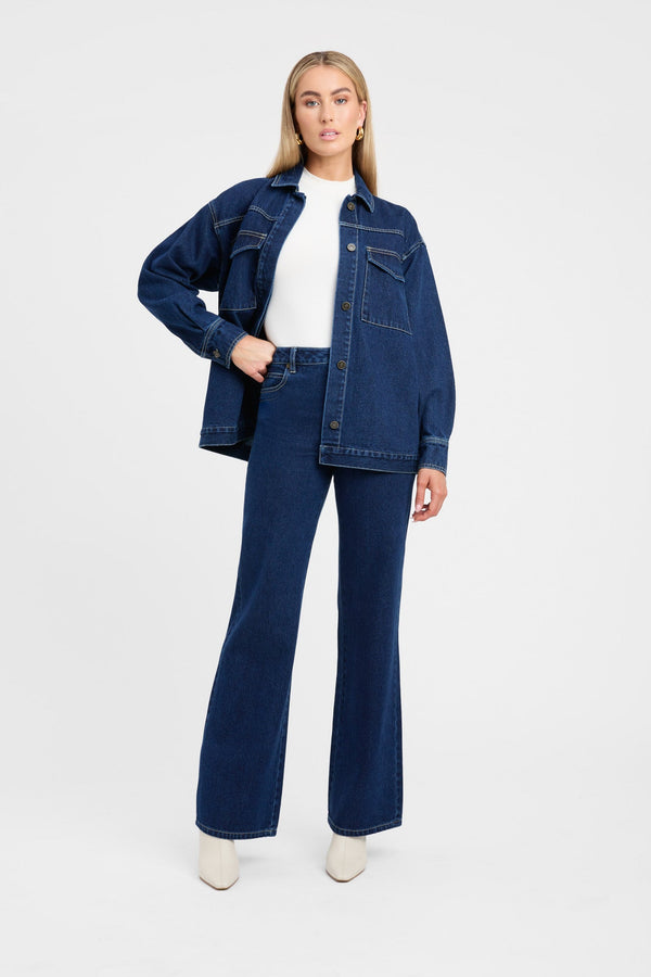 kookai Domenic Utility Jacket Indigo