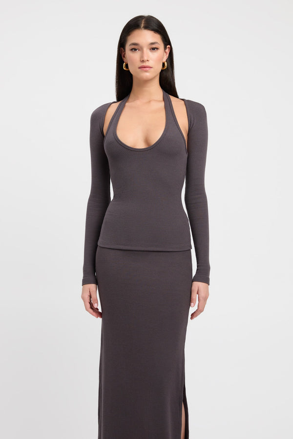 Kookai Dua Bolero Top Charcoal