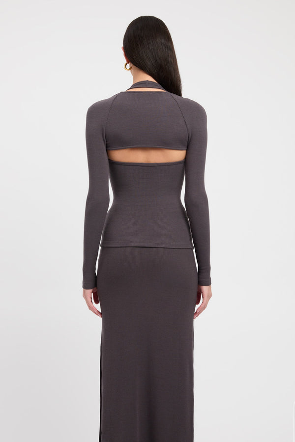 Kookai Dua Bolero Top Charcoal