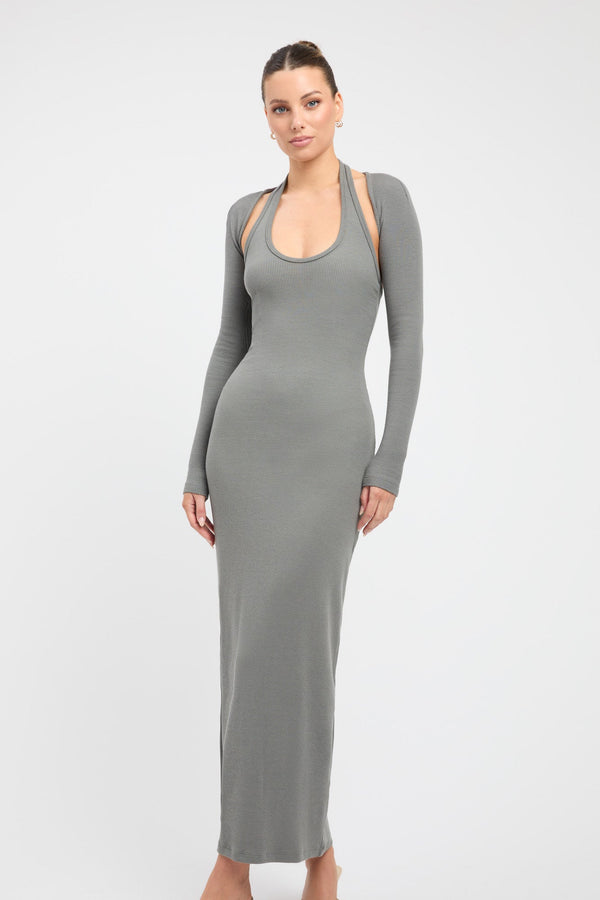 Kookai Dua Midi Dress Agave Green