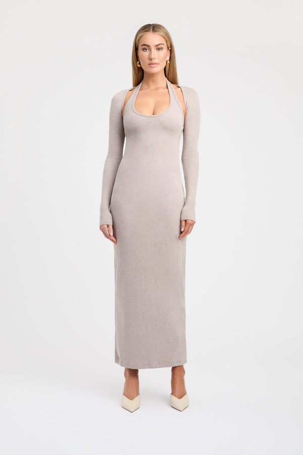 kookai Dua Midi Dress Oak Marle
