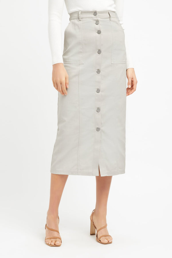 Kookai Dublin Midi Skirt Stone