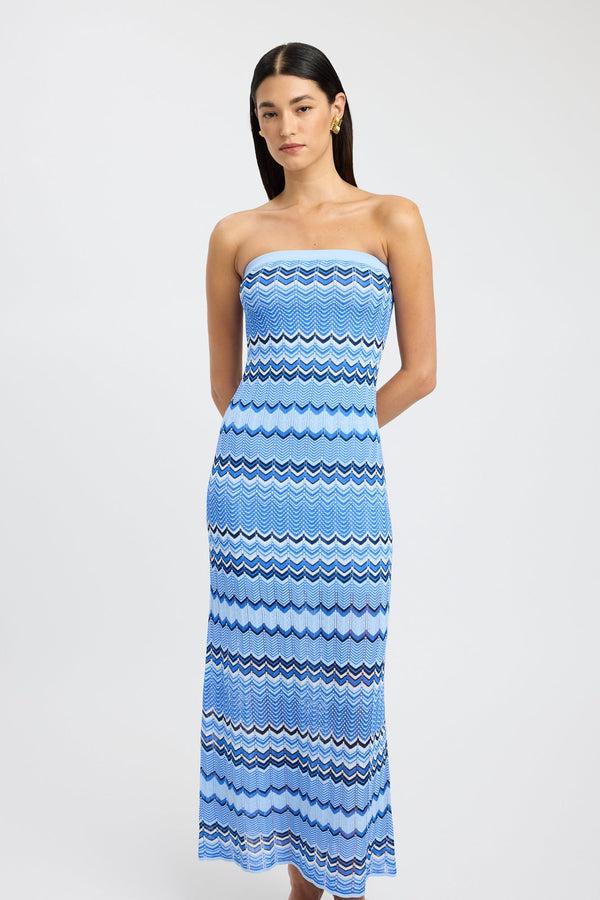 Kookai Eadie Maxi Dress Blue Multi