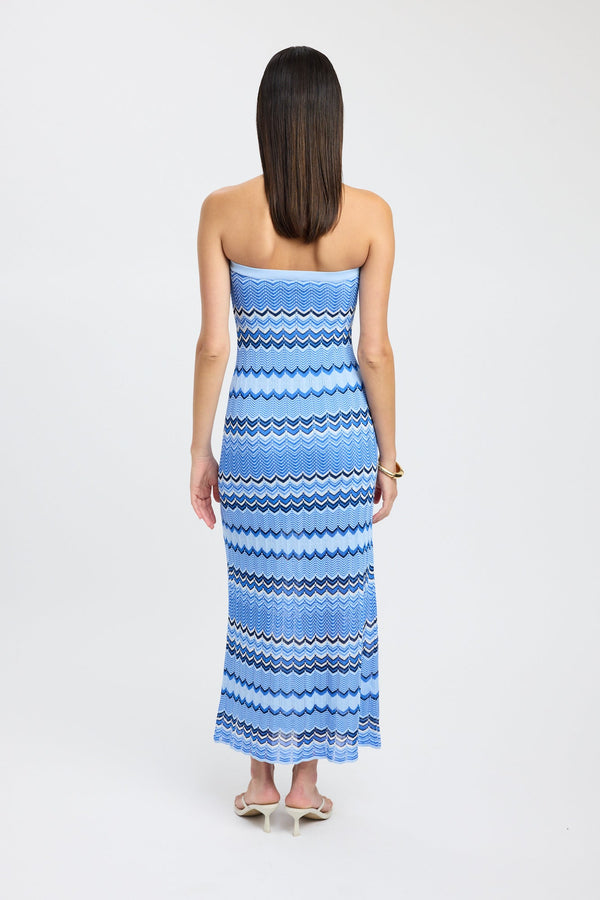 Kookai Eadie Maxi Dress Blue Multi