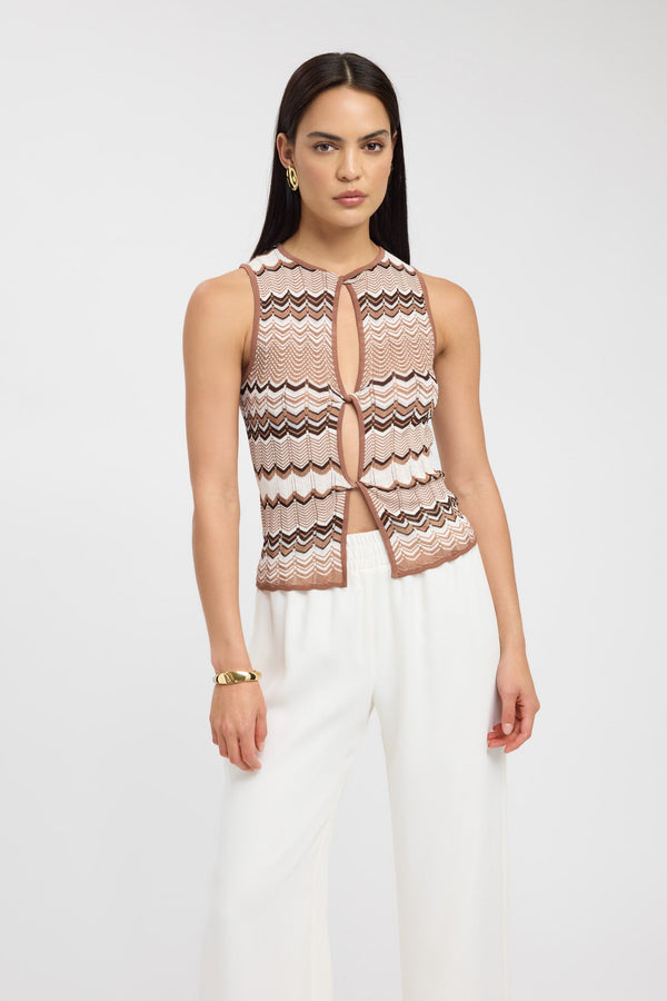 Kookai Eadie Top Brown Multi