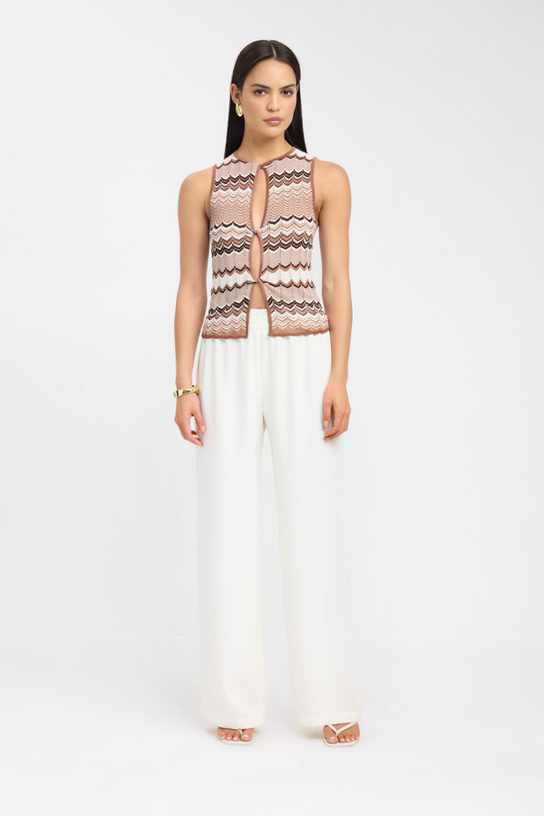 kookai Eadie Top Brown Multi