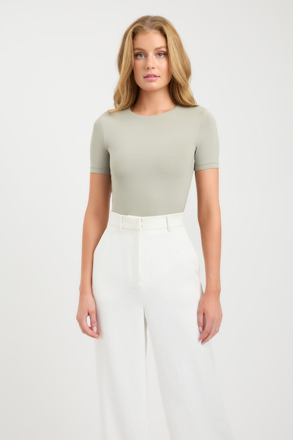 Kookai Elina Tee Bodysuit Olive Smoke