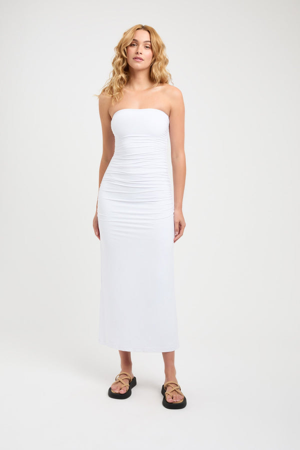kookai Elise Strapless Dress White