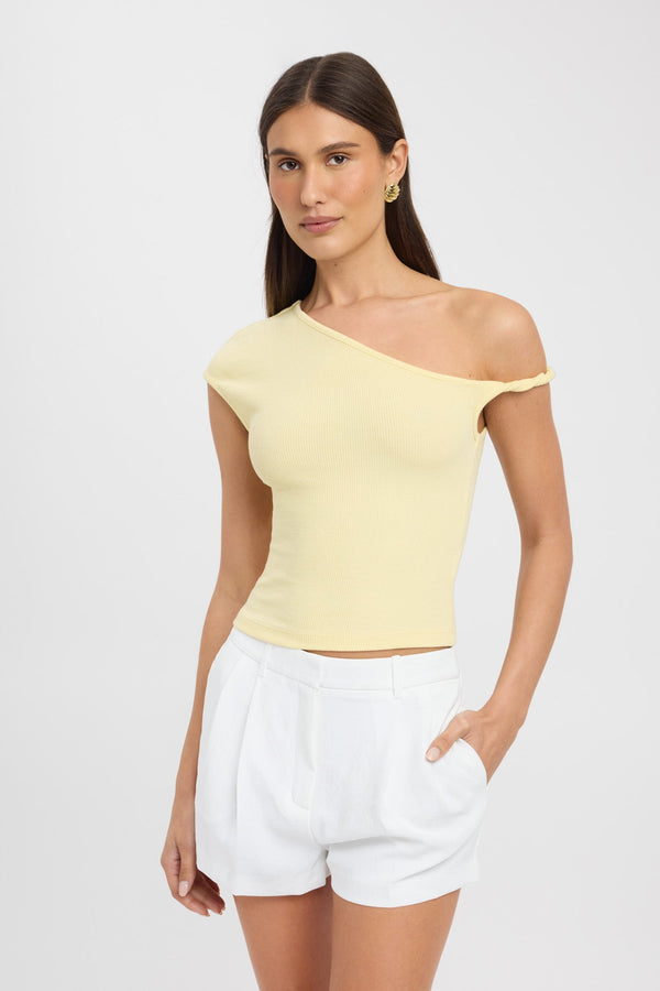 Kookai Elle Off Shoulder Top Sunlight
