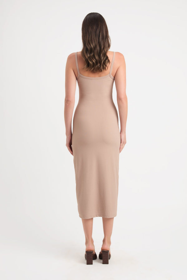 Kookai Ellery Midi Dress Taupe