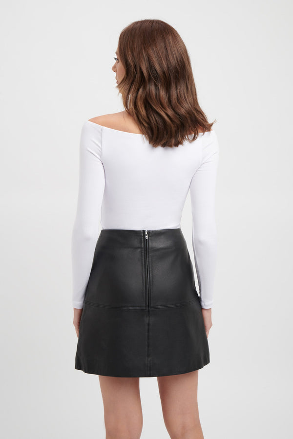 Kookai Ellie Long Sleeve Top White