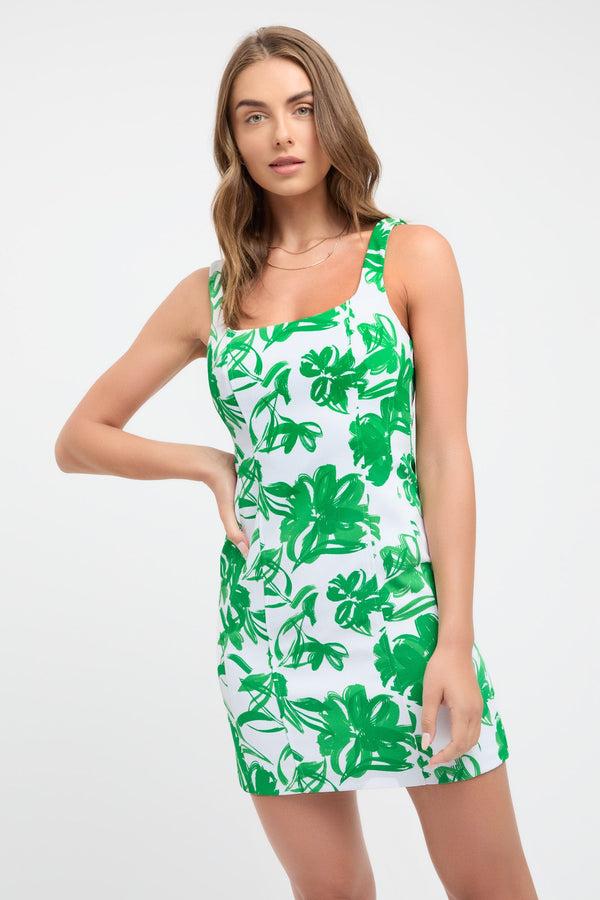Kookai Eloise Bustier Dress Green