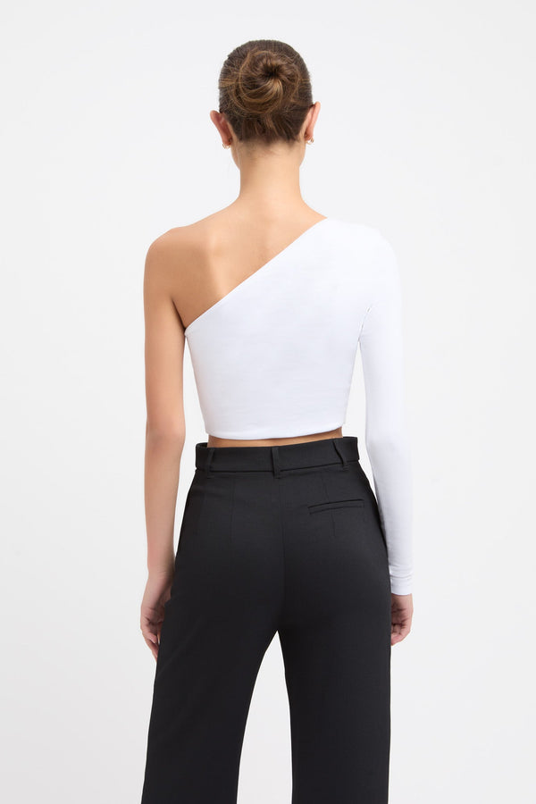 Kookai Emilia One Shoulder Top White