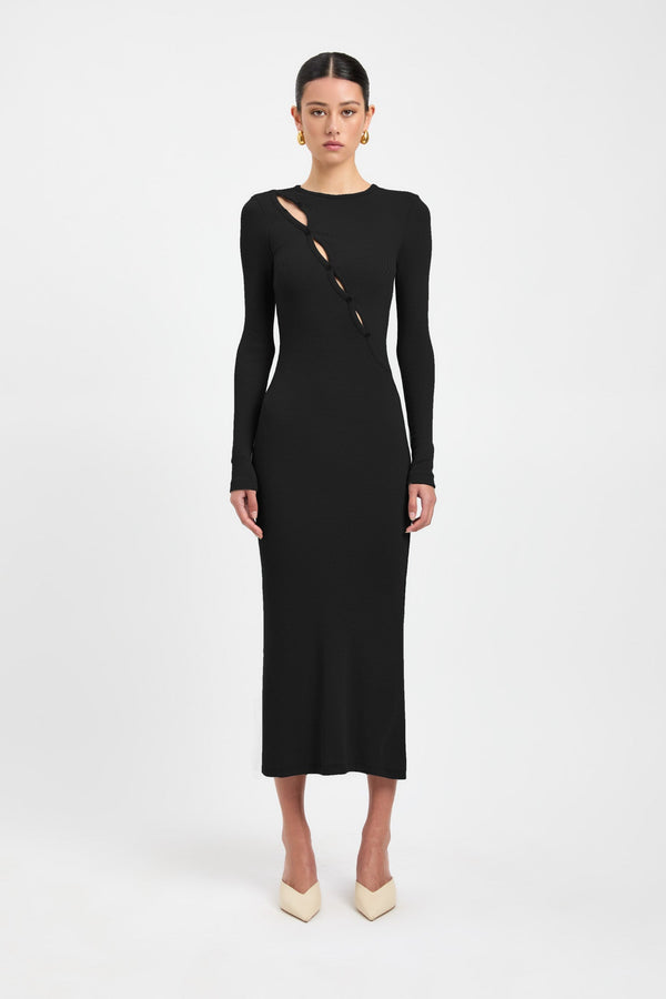 kookai Emmett Merino Wool Dress Black