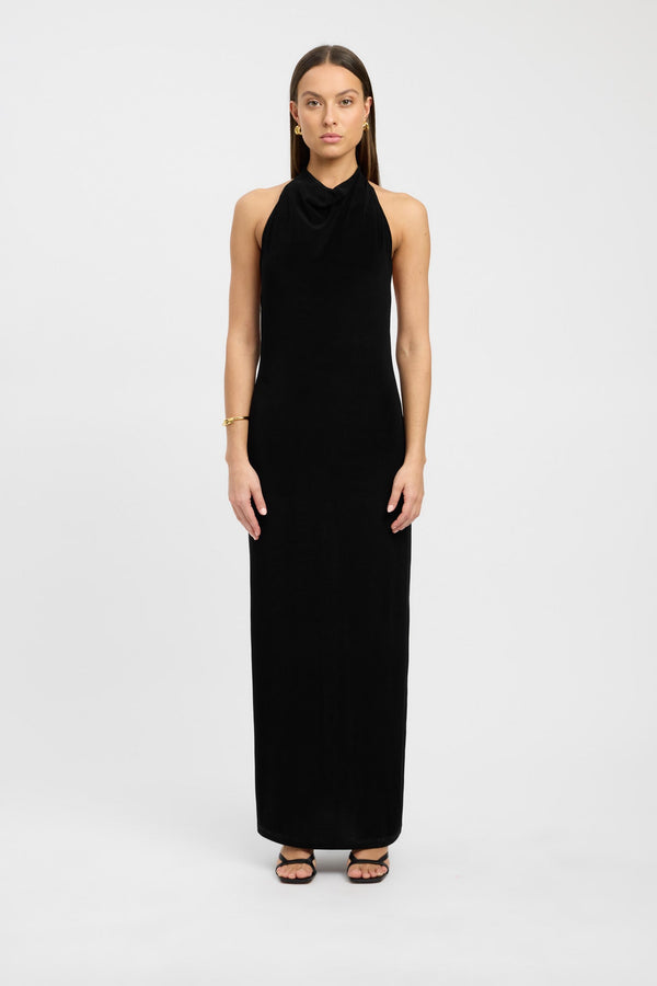 kookai Erica Halter Dress Black