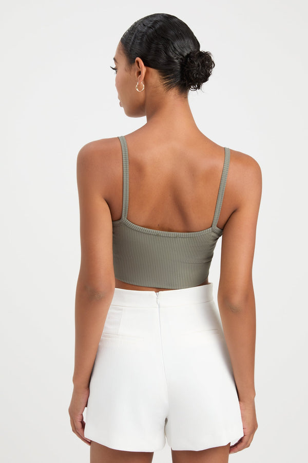 Kookai Erica Super Crop Khaki