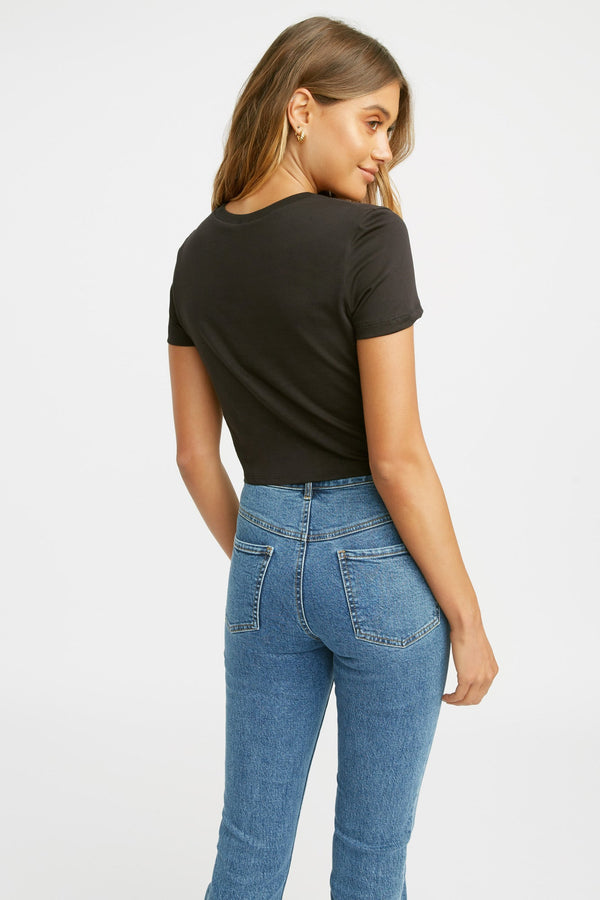 Kookai Erina Tie Tee Black