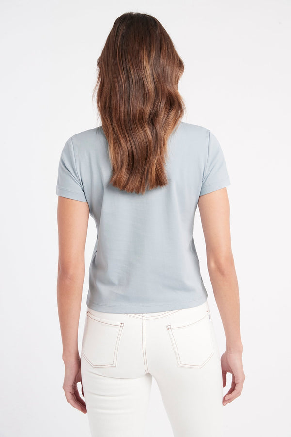 Kookai Essential Slim Tee Slate Blue