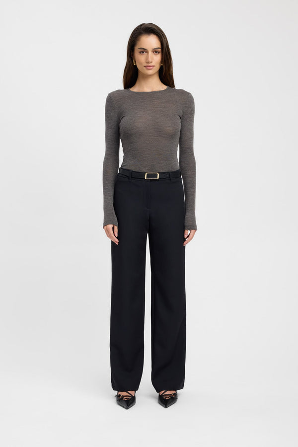 kookai Fendles Wool Crew Charcoal Marle