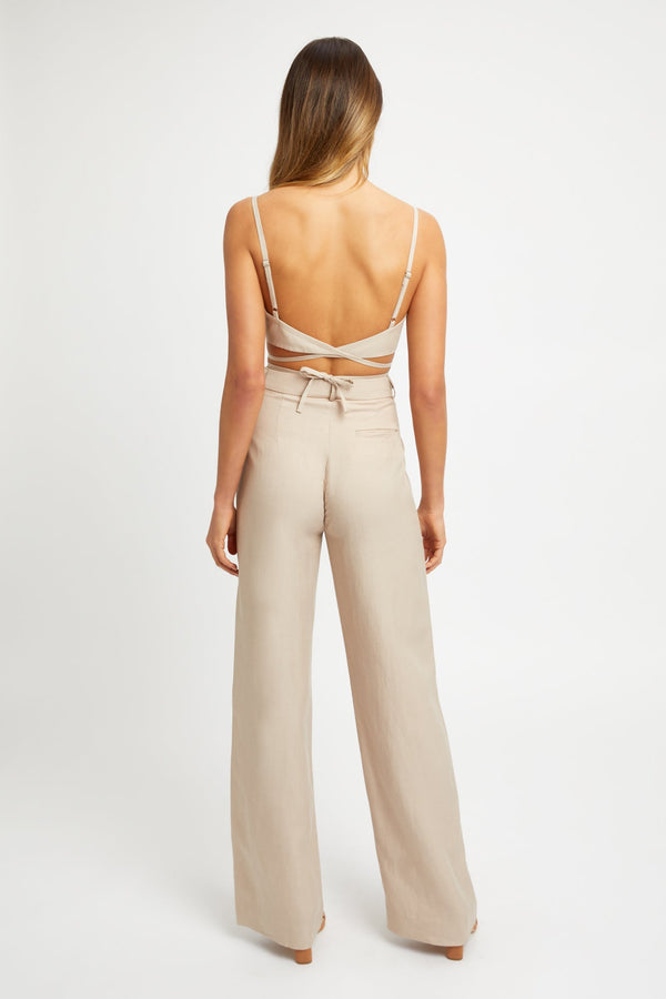 Kookai Fenton Wide Leg Pants Oat